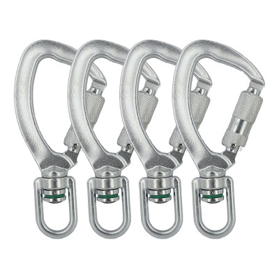 Custom 23kn Ear Shape Snap Hook for Climbing & Emergency Rescue | High-Strength Steel Carabiner Clip