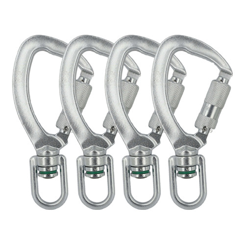 Custom 23kn Ear Shape Snap Hook for Climbing & Emergency Rescue | High-Strength Steel Carabiner Clip