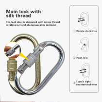 25kN Heavy Duty Steel Carabiner Clip Snap Hook – Rustproof Industrial Strength for Climbing & Rigging