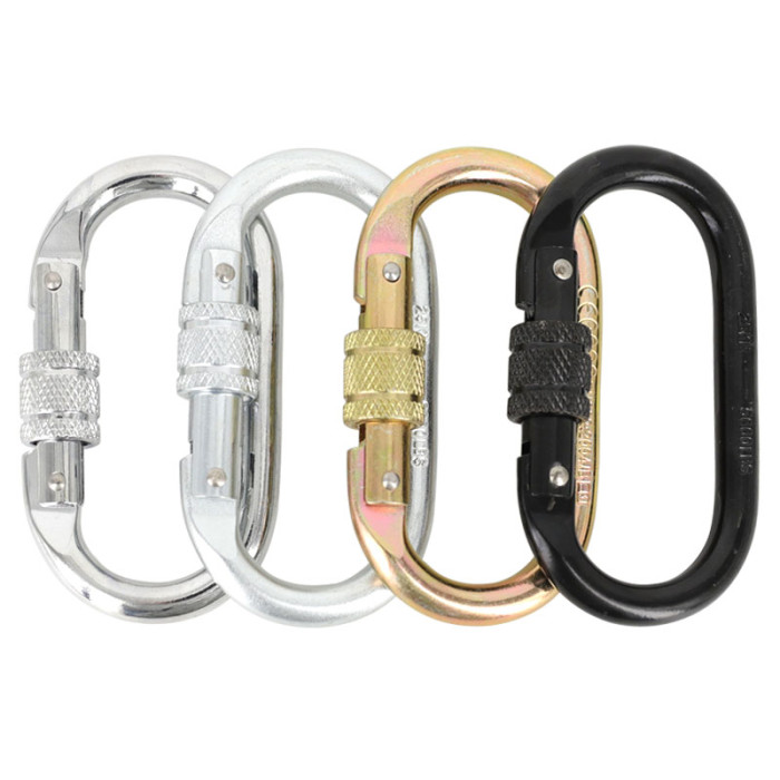 25kN Heavy Duty Steel Carabiner Clip Snap Hook – Rustproof Industrial Strength for Climbing & Rigging