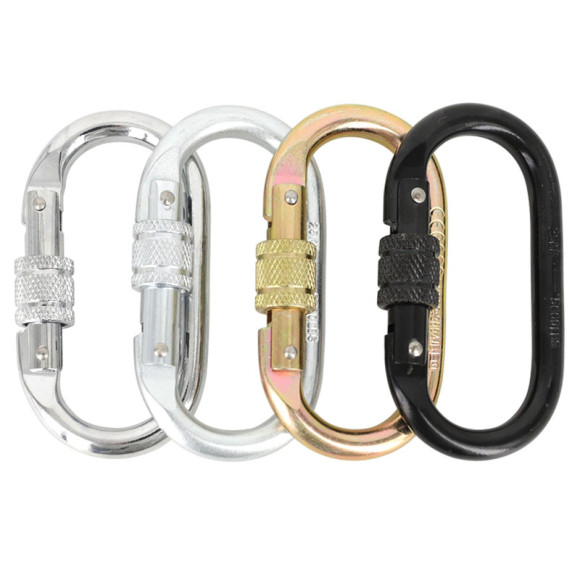 25kN Heavy Duty Steel Carabiner Clip Snap Hook – Rustproof Industrial Strength for Climbing & Rigging