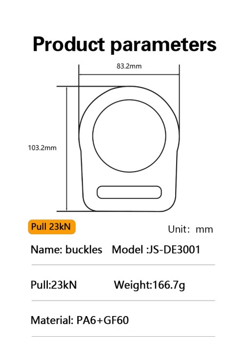 23kN Dielectric D-Ring – Non-Conductive Safety Connector for Electrical Work Harness