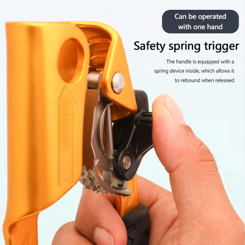 19kN High Strength Aluminum Hand Ascender – Rope Climbing Device for Safety Harness