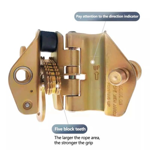 15kN Heavy Duty Steel Rope Grabber – Fall Arrest Device for Safety Harness System