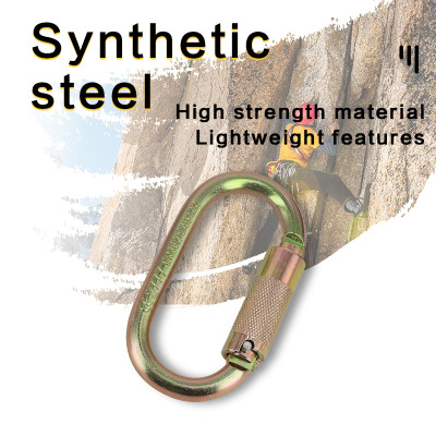 Screw Lock 23kN Steel Carabiner – Secure Clip for Work at Height Applications