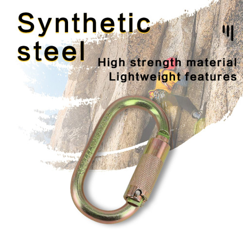 Screw Lock 23kN Steel Carabiner – Secure Clip for Work at Height Applications