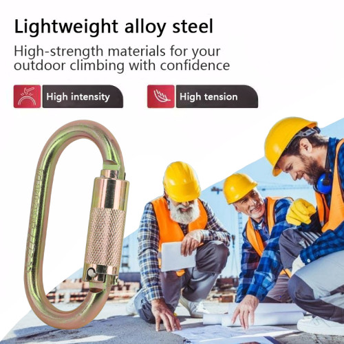 Screw Lock 23kN Steel Carabiner – Secure Clip for Work at Height Applications