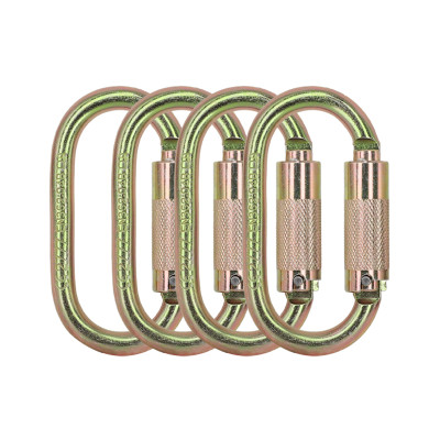 Screw Lock 23kN Steel Carabiner – Secure Clip for Work at Height Applications