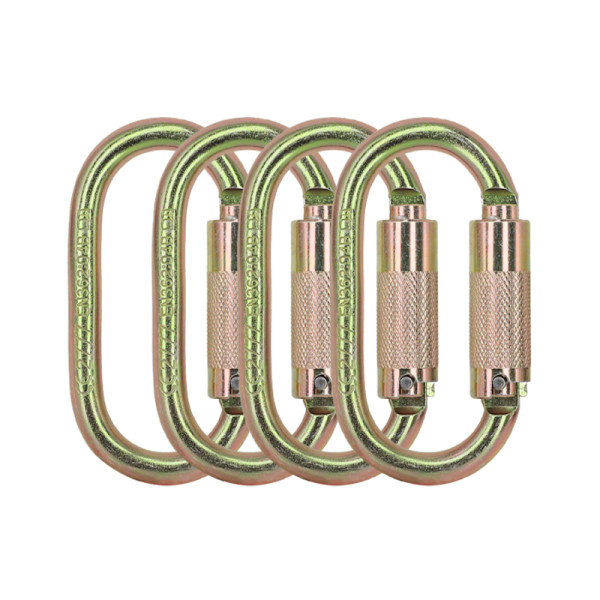 Screw Lock 23kN Steel Carabiner – Secure Clip for Work at Height Applications