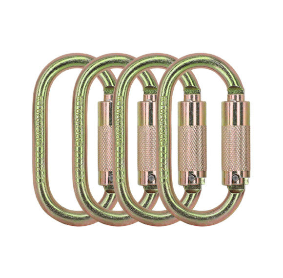 Screw Lock 23kN Steel Carabiner – Secure Clip for Work at Height Applications