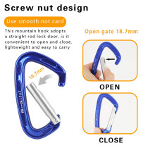 2200kg Heavy Duty Aluminum Carabiner – High Strength Connector for Climbing & Rescue