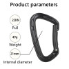 Industrial 2200kg Aluminum Carabiner – Durable Connector for Rigging & Lifting Gear