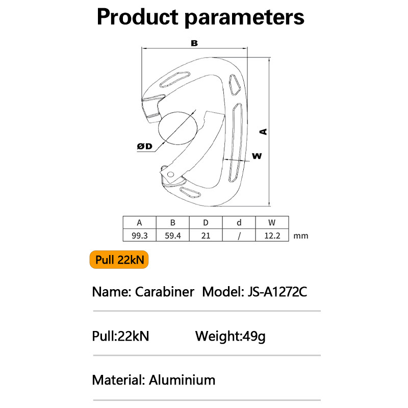 Snap hooks product parameters