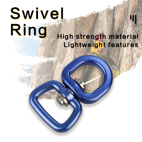360° Swivel 5kN Aluminum Swivel Ring – Smooth Rotating Hardware for Ropes & Straps