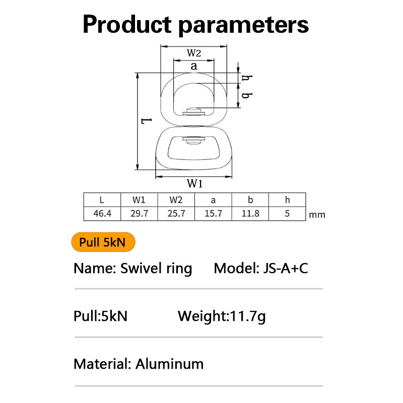 Snap hooks product parameters