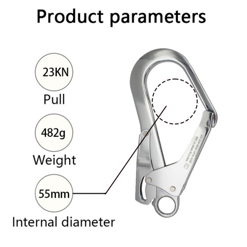 25kN Aluminum Safety Snap Hooks – Reliable Hardware for Fall Protection Systems