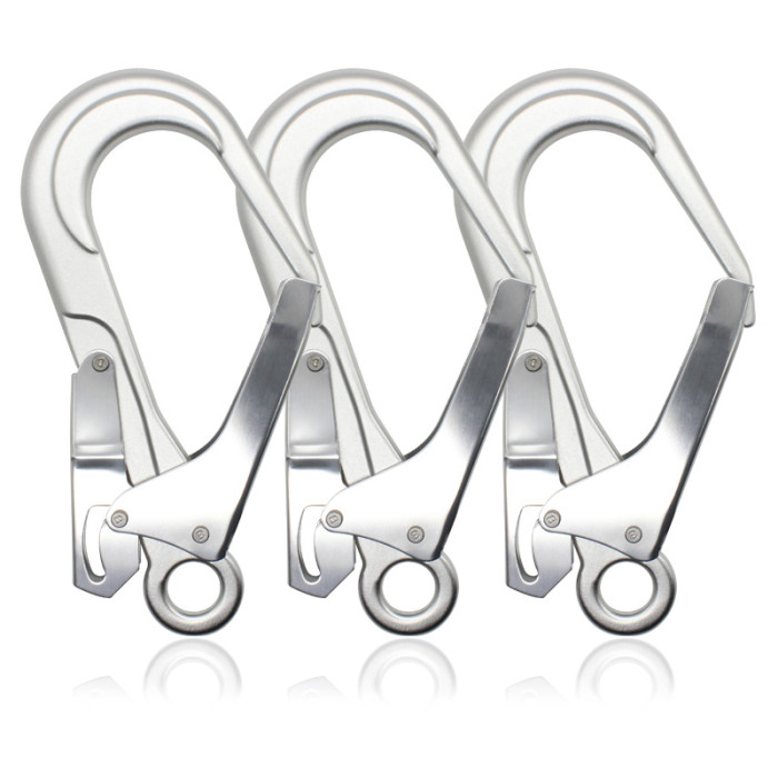 Industrial 20kN Aluminum Snap Hooks – Durable Connector for Rigging & Rope Access