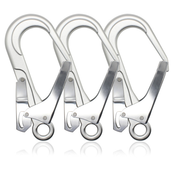 Industrial 20kN Aluminum Snap Hooks – Durable Connector for Rigging & Rope Access