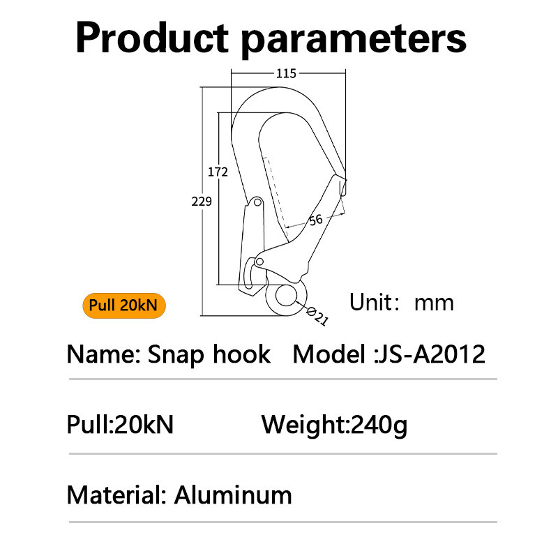 Snap hooks product parameters