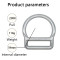 Reinforced 23kN Steel D-Rings – High Strength Connector for Industrial Safety Harness