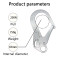 16kN Heavy-Duty Steel Snap Hook for Industrial Fall Protection