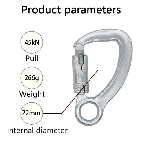 45kN High-Strength Steel Carabiner – Maximum Load Connector for Safety Systems