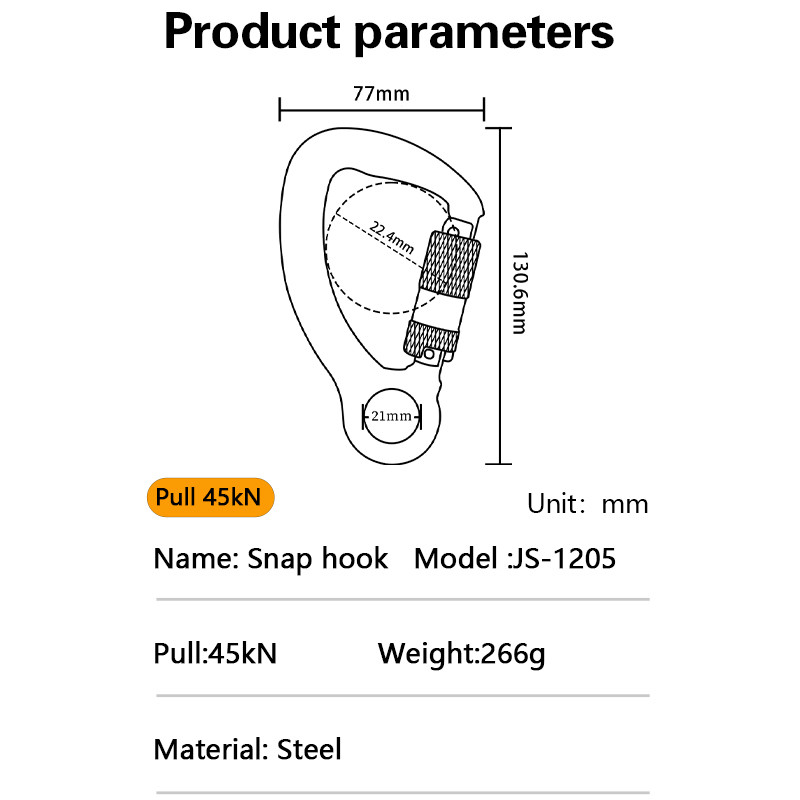 Snap hooks product parameters