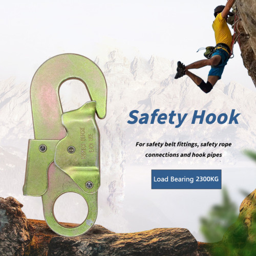23kN Sheet steel Heat treated Snap Hook Carabiner – ANSI & CE Certified for Fall Protection