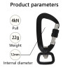 4kN Lightweight Aluminum Carabiner – Compact Gear Clip for Outdoor Accessories