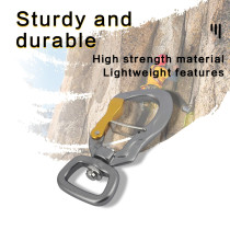 4kN Aluminum Swivel Carabiner – Lightweight Rotating Clip for Pet Leash & Gear