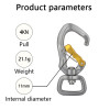 4kN Aluminum Swivel Carabiner – Lightweight Rotating Clip for Pet Leash & Gear