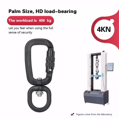 4kN Aluminum 6061 Swivel Carabiner – Lightweight Rotating Clip for Pet Leash