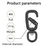 4kN Aluminum 6061 Swivel Carabiner – Lightweight Rotating Clip for Pet Leash