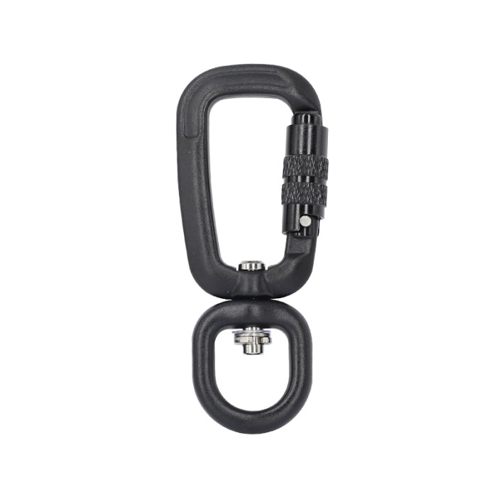 4kN Aluminum 6061 Swivel Carabiner – Lightweight Rotating Clip for Pet Leash