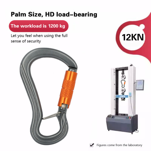 12kN Aluminum 7075 Carabiner – Lightweight Locking Clip for Outdoor Gear