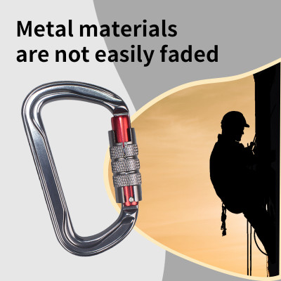 30kN Aluminum Triple-Action Twist-Lock Carabiner for Fall Protection