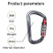30kN Aluminum Triple-Action Twist-Lock Carabiner for Fall Protection