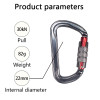 30kN Aluminum Triple-Action Twist-Lock Carabiner for Fall Protection