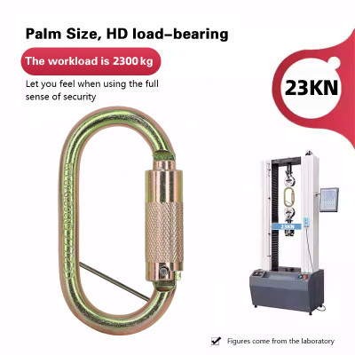 23kN Heat-Treated Steel Carabiner – Heavy-Duty Connector for Fall Protection Systems