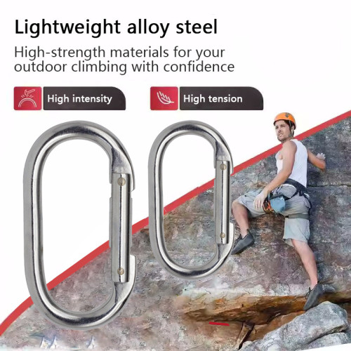 25kN Steel Spring Gate Carabiner – Secure Connector for Safety Harness Systems