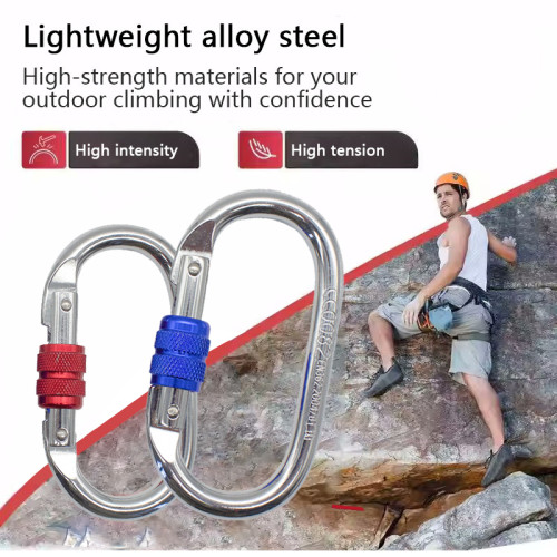25kN Heat-Treated Stainless Steel Carabiner – Heavy-Duty Connector for Fall Protection