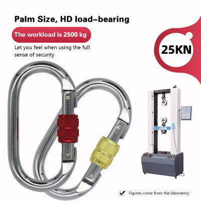 25kN Heat-Treated Stainless Steel Carabiner – Heavy-Duty Connector for Fall Protection