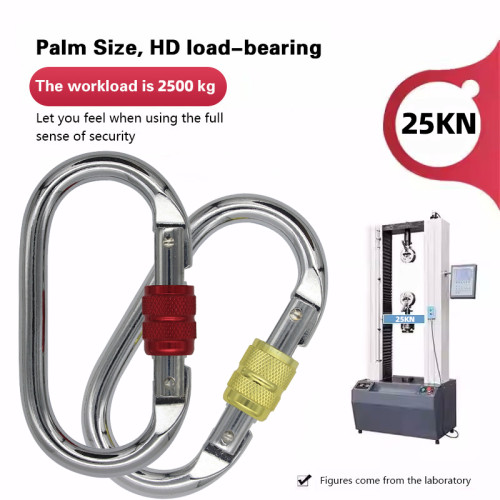 25kN Heat-Treated Stainless Steel Carabiner – Heavy-Duty Connector for Fall Protection