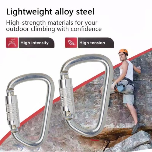 25kN Cold-Formed Steel Carabiner – Secure Locking Hook for Safety Harnesses
