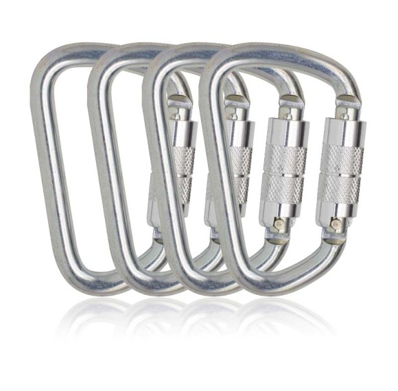 25kN Cold-Formed Steel Carabiner – Secure Locking Hook for Safety Harnesses