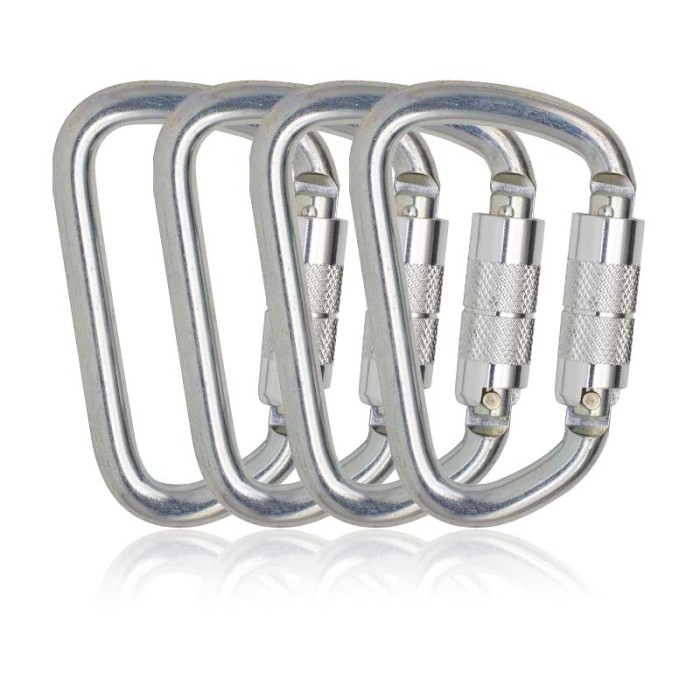 25kN Cold-Formed Steel Carabiner – Secure Locking Hook for Safety Harnesses