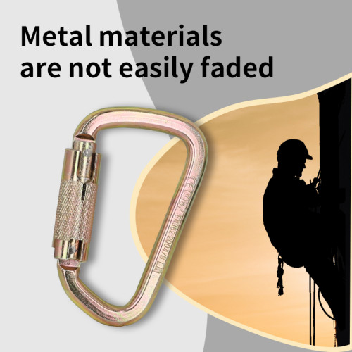 30kN Cold-Formed Steel Carabiner – Heat-Treated Connector for Fall Protection