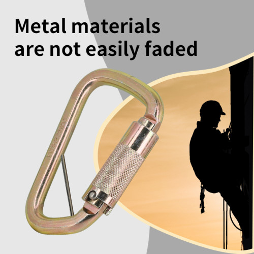 Cold-Formed 30kN Locking Carabiner for Full-Body Harness Assembly