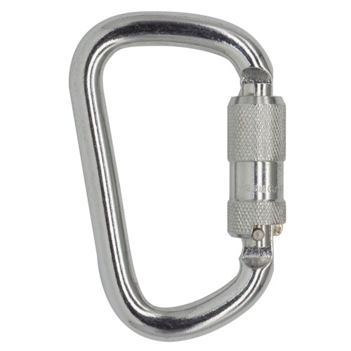 30kN D-Frame Steel Carabiner for Full-Body Harness Attachment