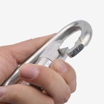 30kN D-Frame Steel Carabiner for Full-Body Harness Attachment
